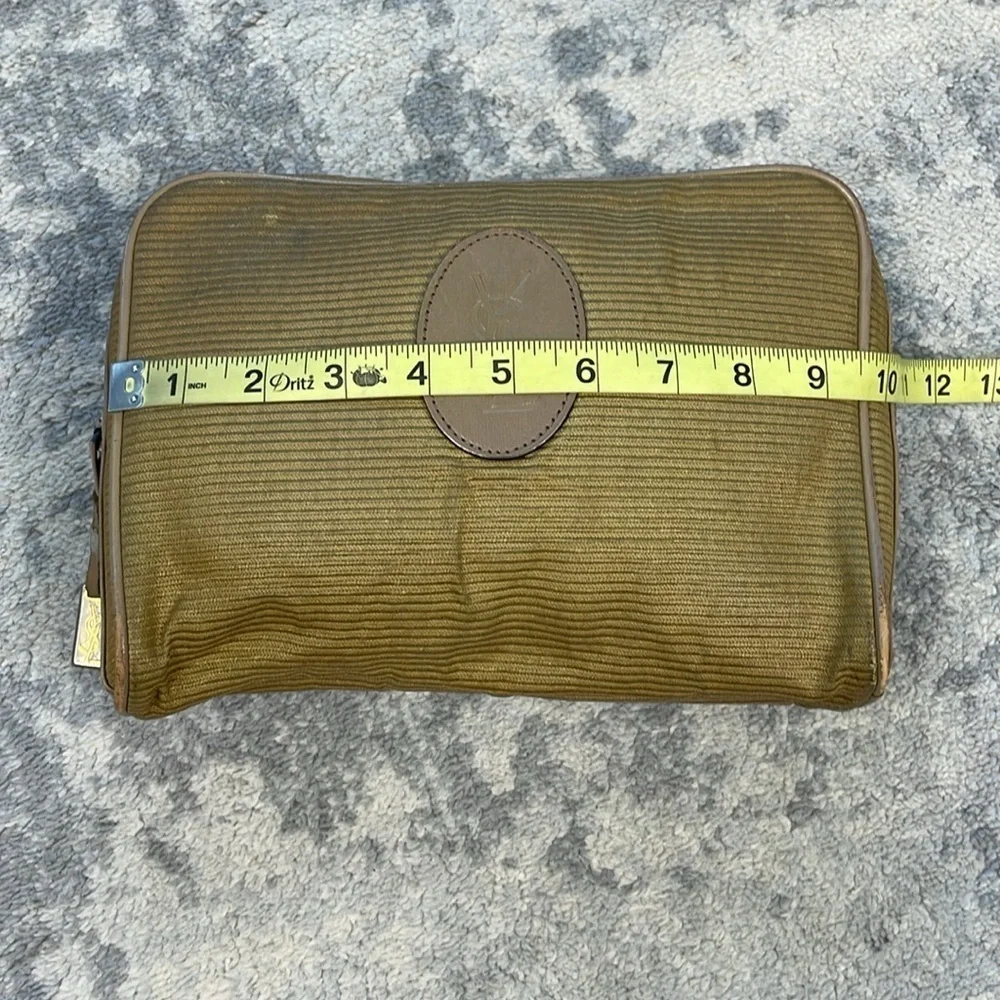 Vintage YSL Yves Saint Laurent Zip Pouch Clutch Toiletry Case Bag